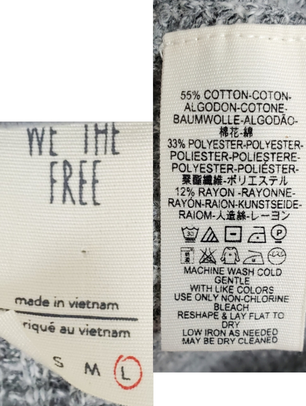 Free People We The Free large the north shore thermal tunic top dress oversized - Picture 13 of 13
